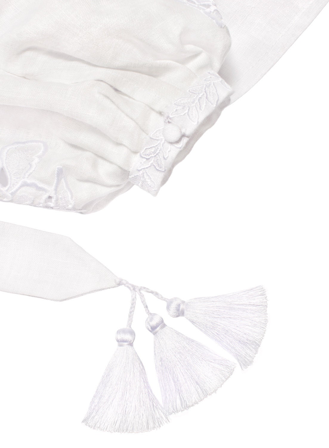Vera Hand-Embroidered Blouse, White Linen main image 0