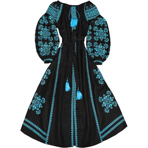 embroidered folk dress