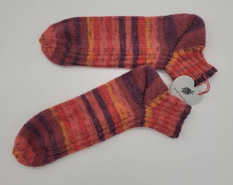 Sneaker socks, hand-knitted, size 38/39