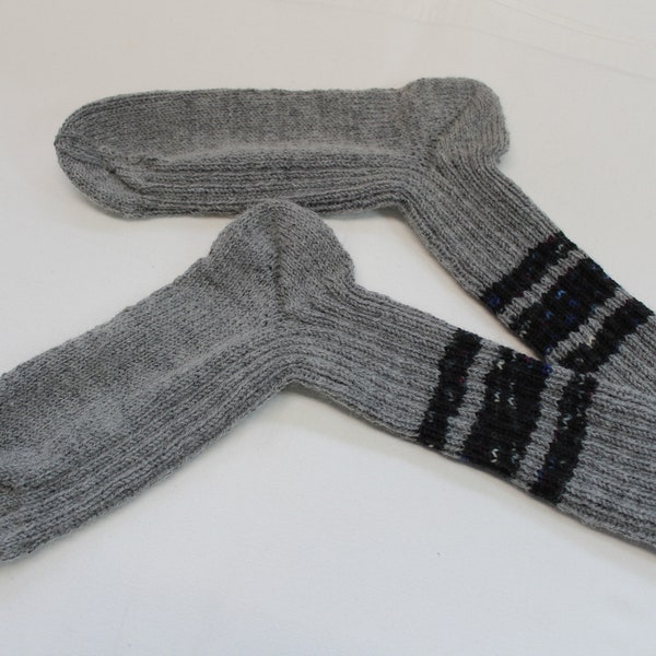 Handgestrickte Herrensocken Größe 44/45