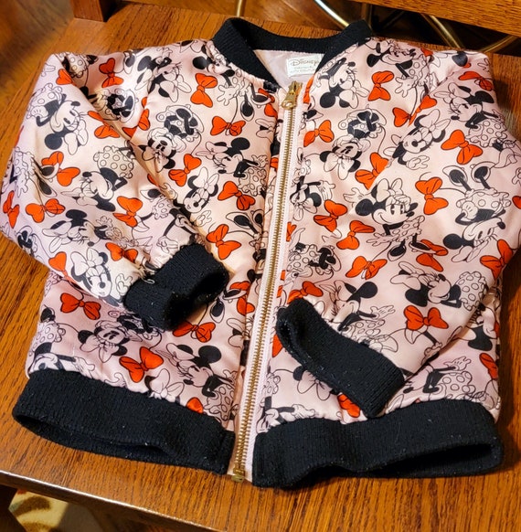 Disney Couture Minnie Mouse Satin Bomber Jacket - image 2