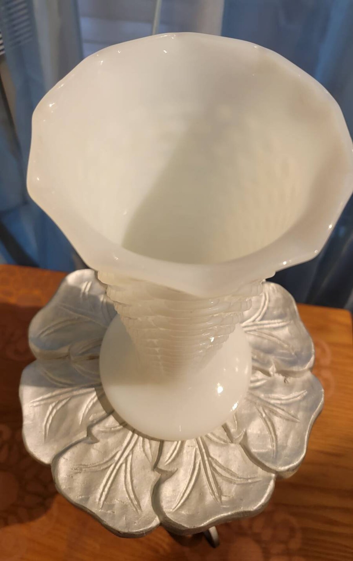Milk Glass Vase With Bumps Etsy