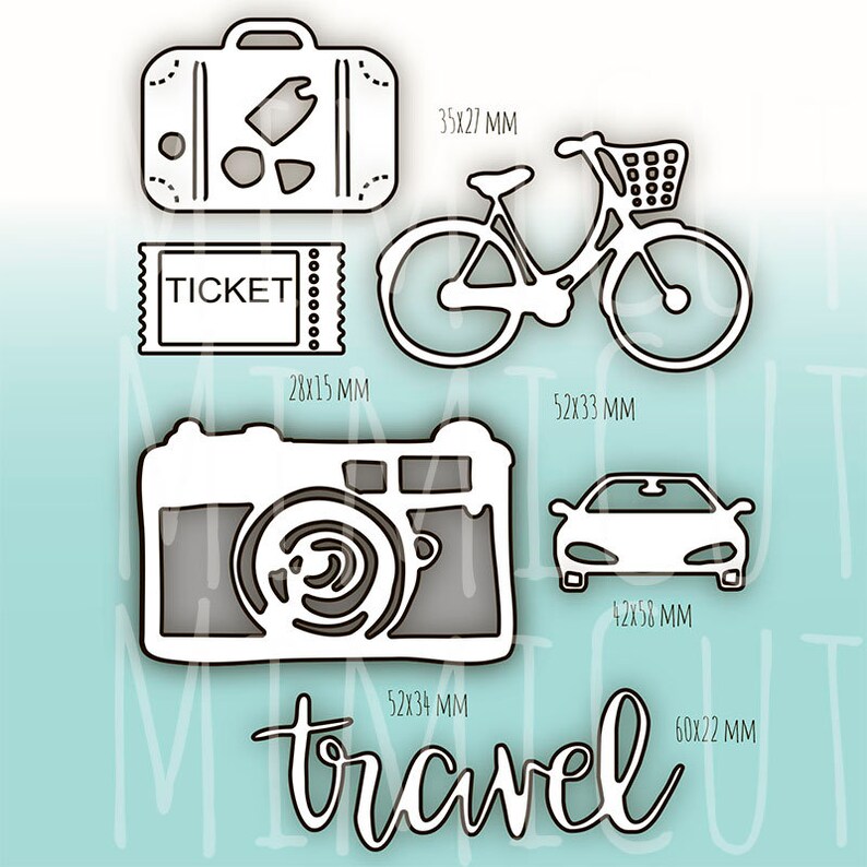 Die Cutting Set Travel Scrapbook Dies Set Travel Dies Card Making Punching Stencil Die Cut Shapes