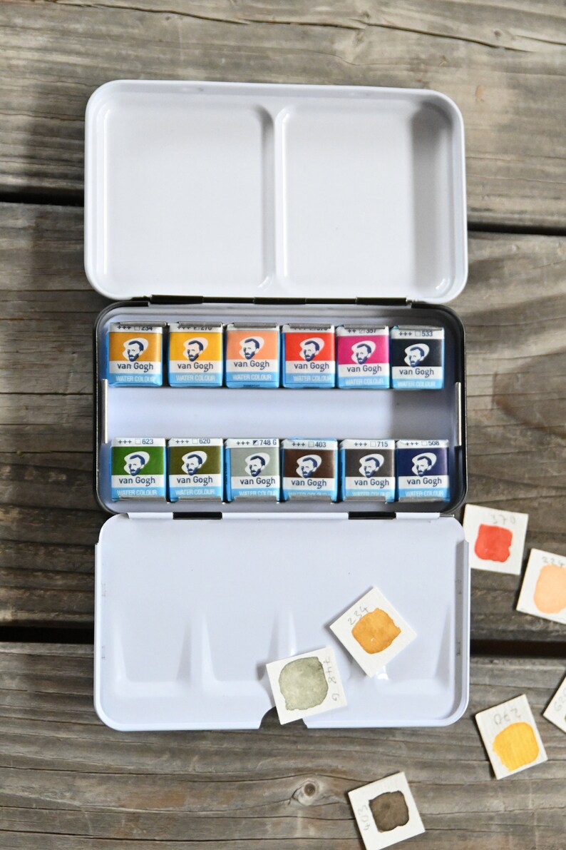 Metal Watercolor Paint Box Etsy