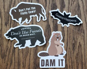 Funny Animals Sticker Set of 4