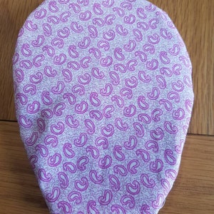 Blanc avec couvercle de poche de sac de stoma de coton de paisley lilas pour colostomie d’ostomy ileostomy