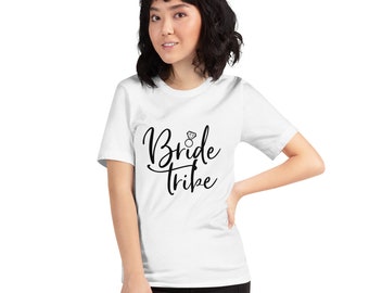 Camiseta com logotipo da Bride Tribe para festas de despedida de solteira