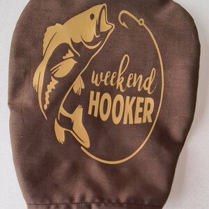 Autocollant vinyle personnalisé.  Weekend Hooker OPEN bottom Housse de poche de sac de stomie pour stomie Iléostomie Colostomie