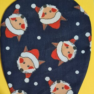 Renard du Père Noël - Taille enfant ou adulte - fond ouvert Couvercle de poche de sac de stomie en coton pour stomie Iléostomie Colostomie