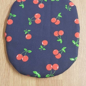 Cerises bleu marine fermé fond Cotton Stoma sac poche couvercle pour Ostomy Ileostomy Colostomy
