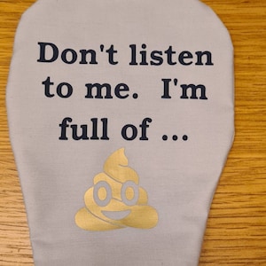 Décalcomanie en vinyle Dont listen to me, OUVERT en bas de la pochette du sac de stomie pour stomie iléostomie colostomie