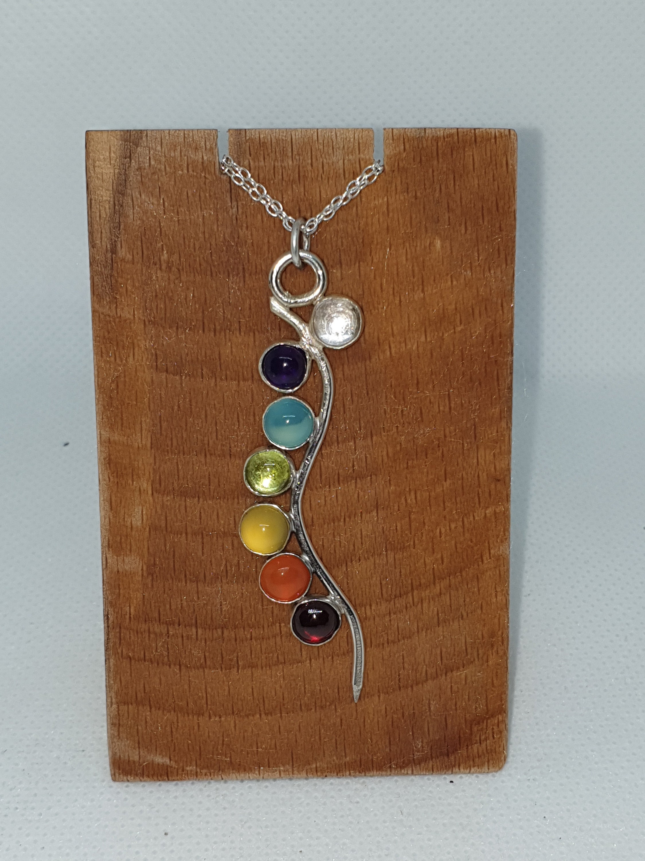 Sterling Silver Chakra Pendant Etsy