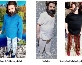 Pants for large belly doll/action figure 1:6 scale