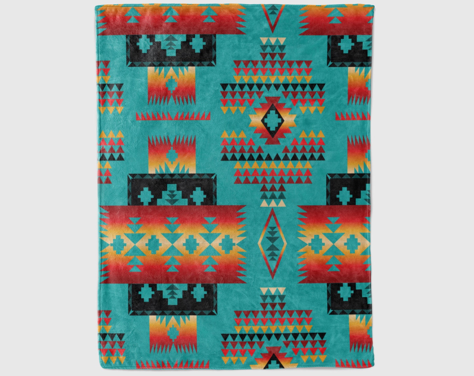 Aztec Blanket Throw Indian American Blanket Indian American Etsy