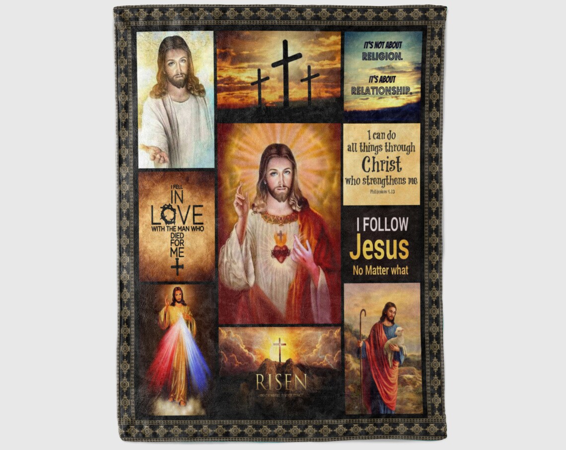 Jesus Blanket God Blanket God Fleece Blanket Religious Etsy