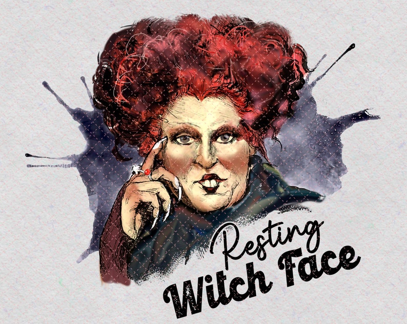 Winifred Sanderson Hocus Pocus Png Resting Witch Face Funny Etsy