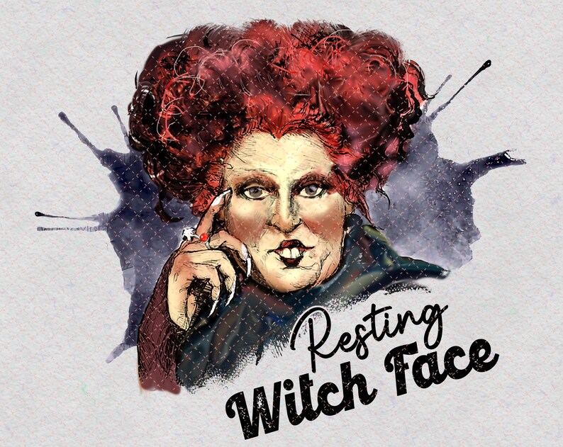 Winifred Sanderson Hocus Pocus PNG Resting Witch Face Funny | Etsy