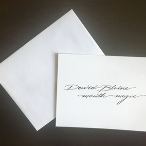 Gedicht Notecard: "David Blaine Mund Magie"