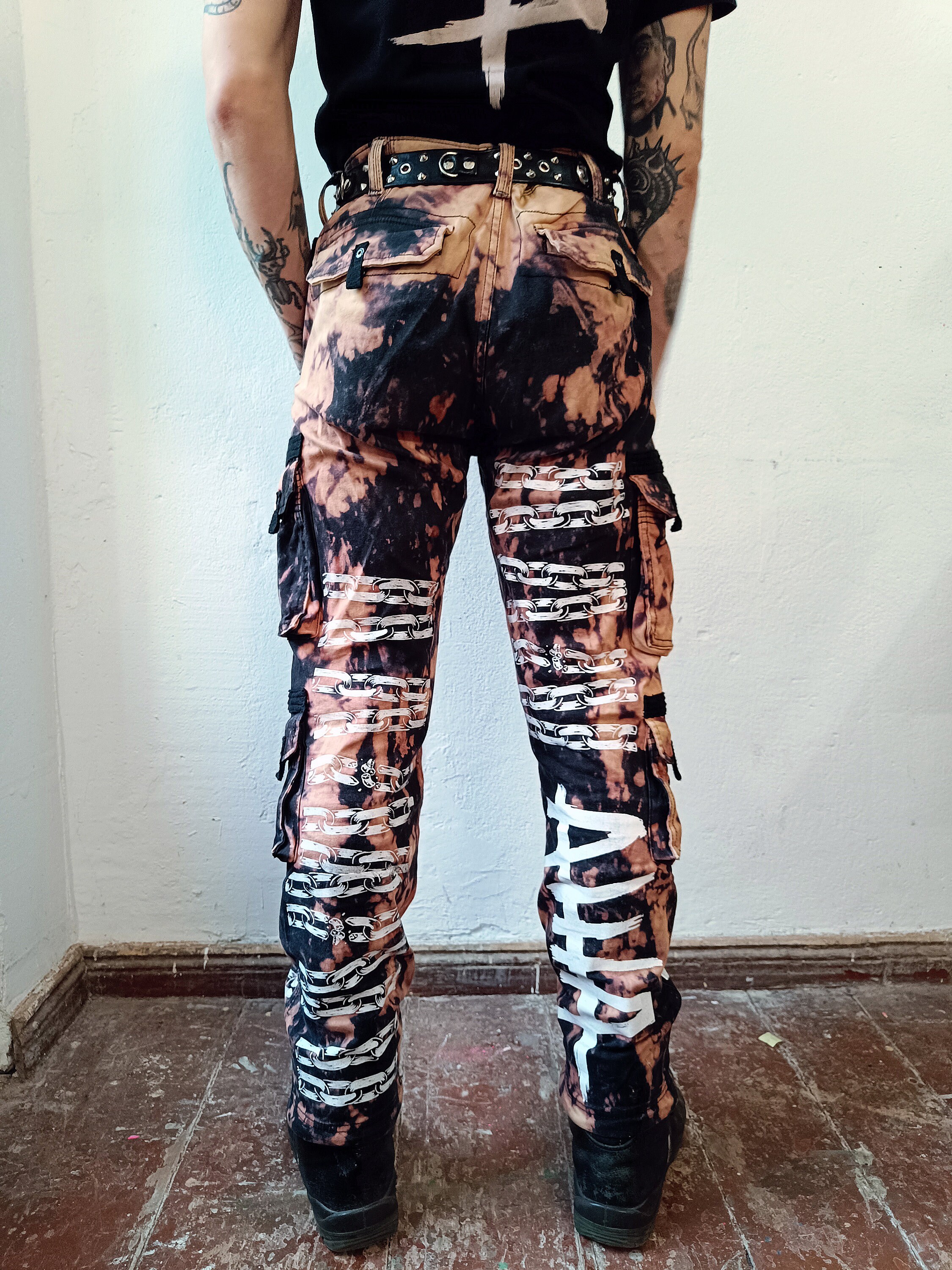 Chained Cargo Pants Etsy UK