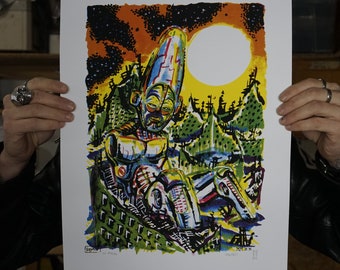 A 0 TF #03 Impressão de arte serigrafada à mão