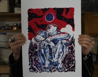 A 0 TF #02 Impressão de arte serigrafada à mão