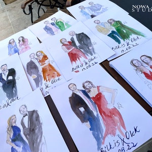 LIVE WEDDING SKETCHING, Live wedding painter, Custom watercolour illustration, Live artist, Wedding Gift, Anniversary gift, Guest Drawing
