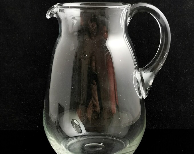 Antique Edwardian glass lemonade jug, pitcher
