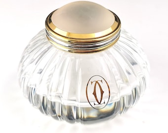 Vintage Must de Cartier crystal inkwell