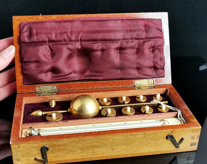 Antique sikes Hydrometer, boxed, complete, Palliser Wolverhampton