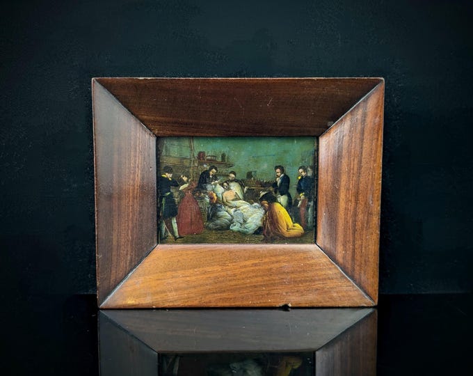 Antique Oil painting, Death of an Admiral
