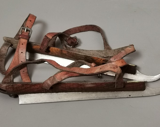 Rare antique speed skates, ice skates, Fen