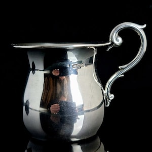 Antique sterling silver christening mug, cup