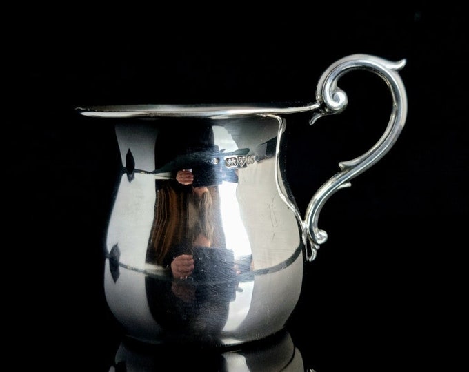 Antique sterling silver christening mug, cup