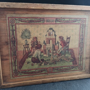 Antique Richter stone building blocks, childs bricks