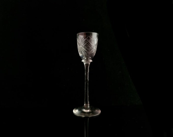 Antique tall stemmed sherry glass, Liqueur, Victorian