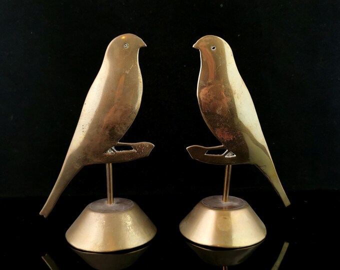 Antique Brass bird silhouettes, decor