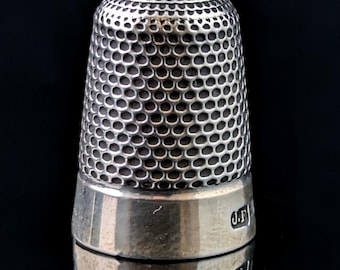 Antik fingerborg i sterlingsilver
