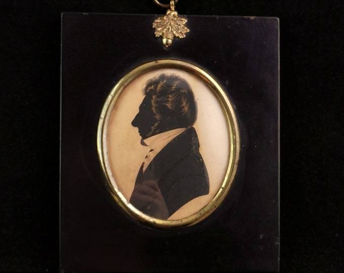 Antique Irish silhouette picture, Mr John Hyde, Dublin