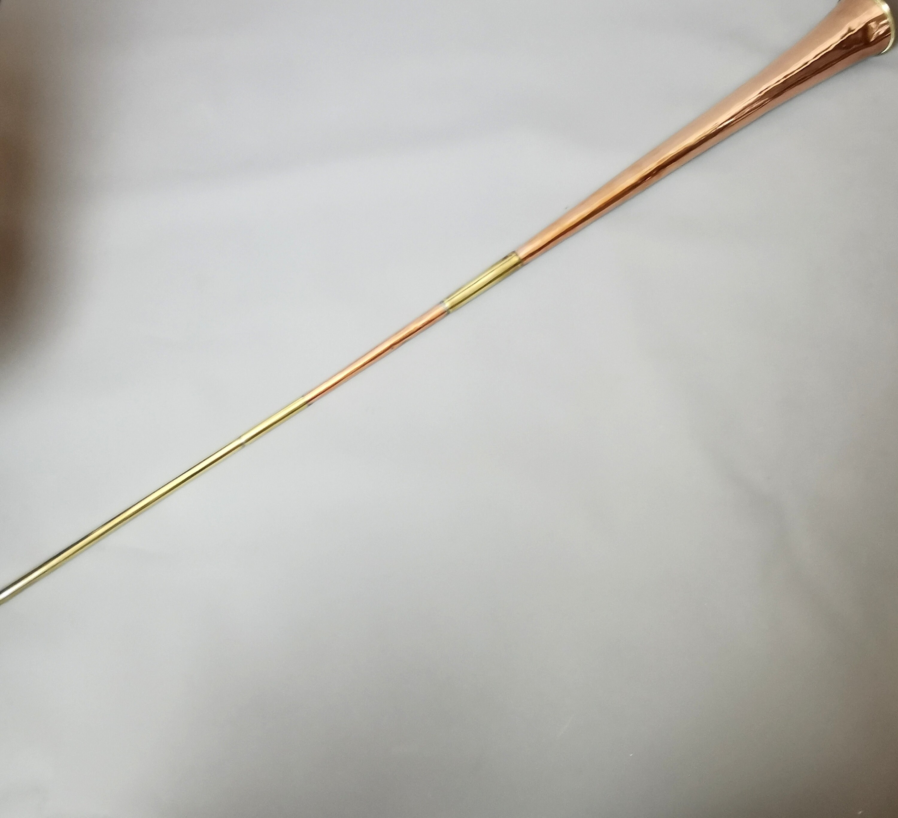 Antique Copper and brass heraldic trumpet, Buisine, old heralds