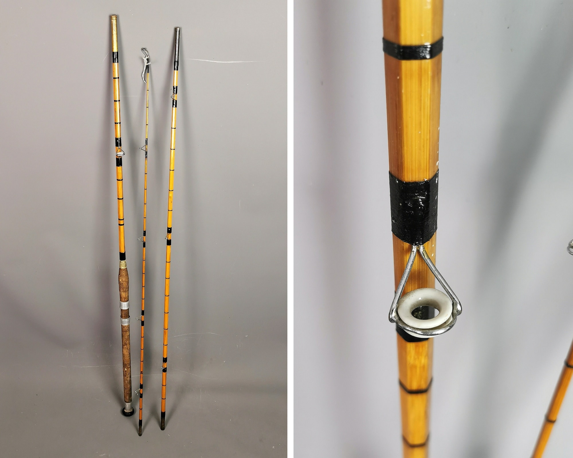 Vintage Bamboo Fishing Rod -  Norway