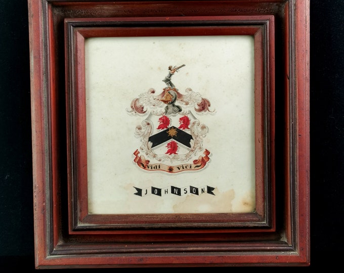 Antique Heraldic Crest, Watercolour painting