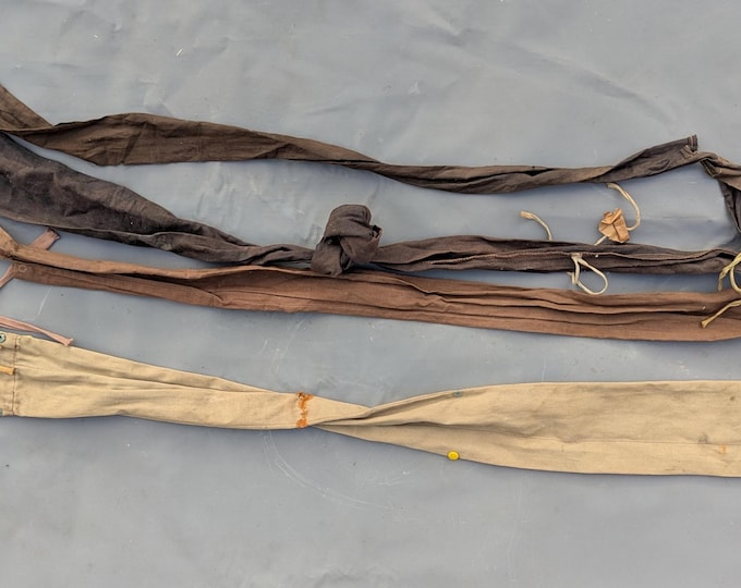 Vintage fishing rod bags, collection