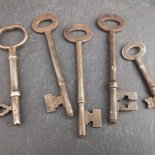 Antique steel keys, Victorian, cabinet of curiosity