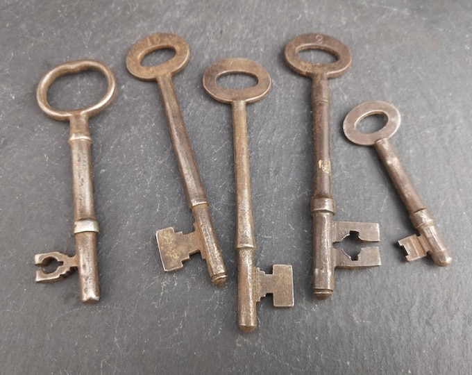 Antique steel keys, Victorian, cabinet of curiosity
