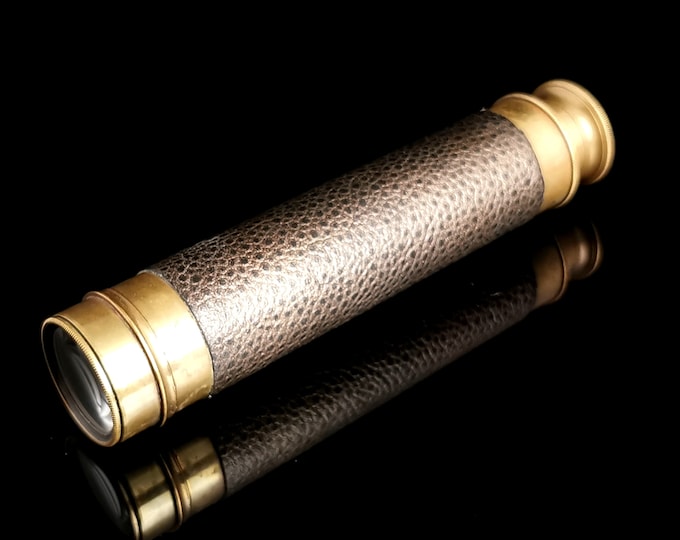 Antique Edwardian era telescope, three draw