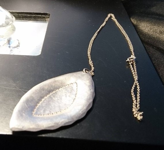 Vintage Silver Necklace Large Leaf Pendant Arts And - Sterling Silver Leaf Pendant Large Vintage Silver Necklace Large Leaf Pendant Arts And - Sterling Silver Leaf Pendant Large