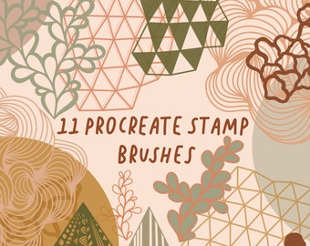 Abstract + Geometric Procreate Stamp Brushes for iPad or iPhone