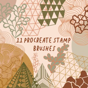 Abstract + Geometric Procreate Stamp Brushes for iPad or iPhone