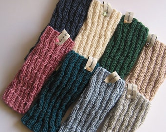 Jambières sans couture tricotées à la main Poignets pour bébé Chauffe-poignets au-dessus des genoux pour 0-3 mois en laine 100% mérinos pour équipement de bébé