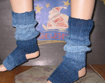 Handstickade benvärmare/strumpor/benvärmare/handledsvärmare utan sömmar, med hälöppning, för balett och dans, 100 % merinoull, unisex